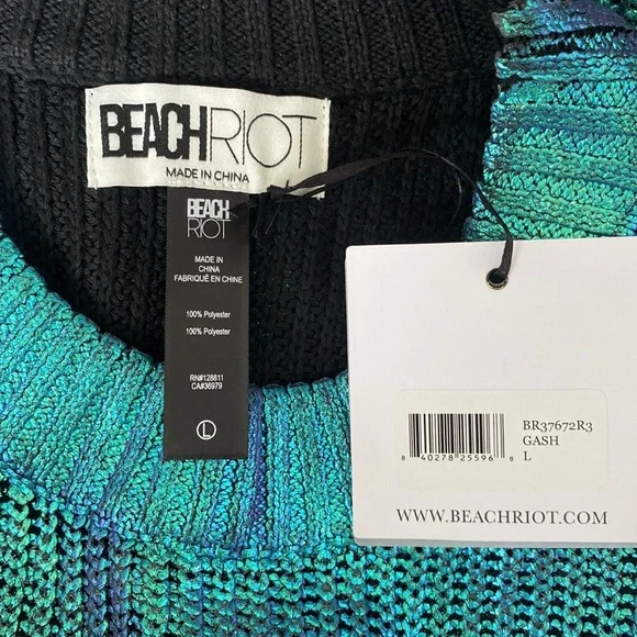 Beach Riot Callie Galaxy Shine Metallic Sweater Size Large NWT - Picture 10 of 13